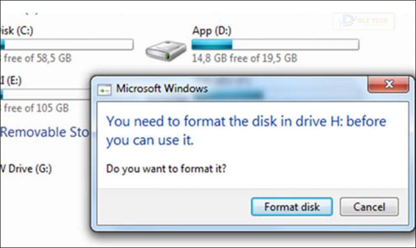 Tình trạng không format được ổ cứng có thể gây ra bởi nhiều nguyên nhân