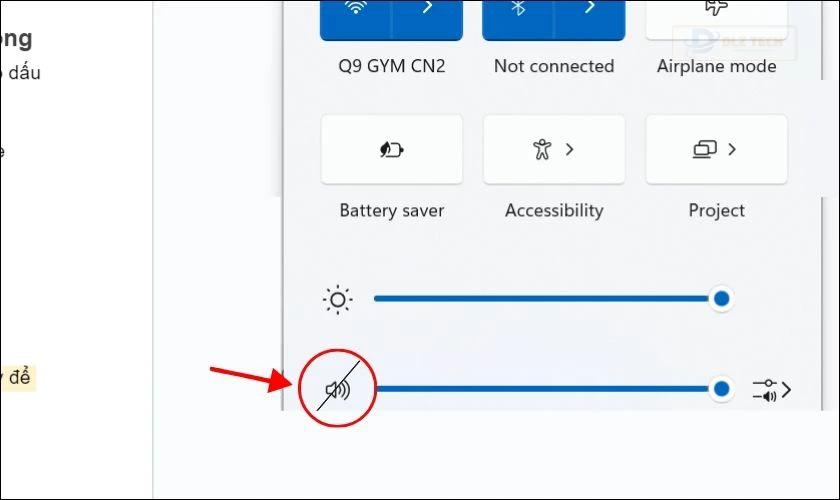 Kiểm tra volume của máy tính, laptop có bị tắt tiếng không