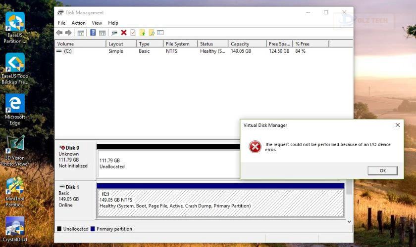 Lỗi Unknown not initialized disk là gì? Nguyên nhân phổ biến?
