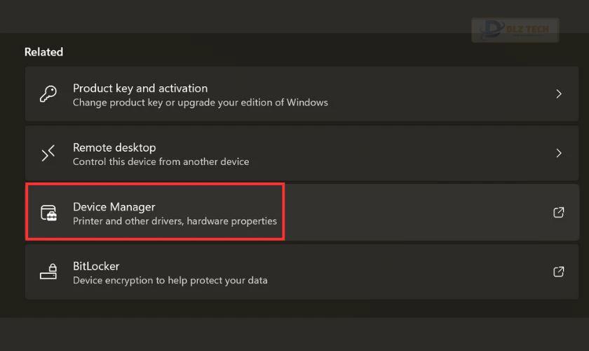 Mở Device Manager