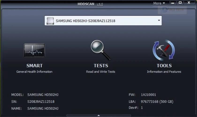 Phần mềm kiểm tra ổ cứng HDDScan