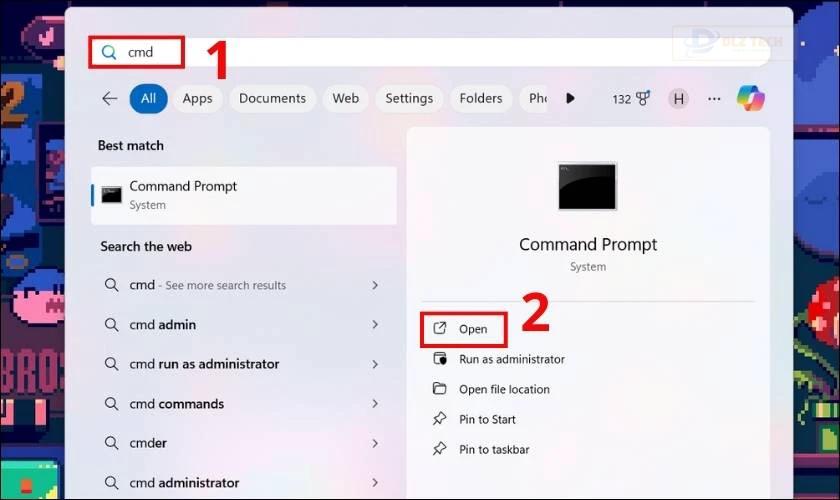 Kiểm tra bằng Command Prompt