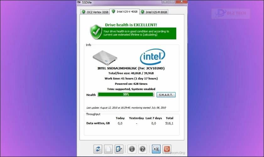 Phần mềm kiểm tra ổ cứng SSD Life