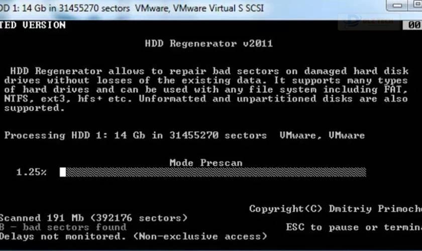 Phần mềm kiểm tra ổ cứng HDD Regenerator