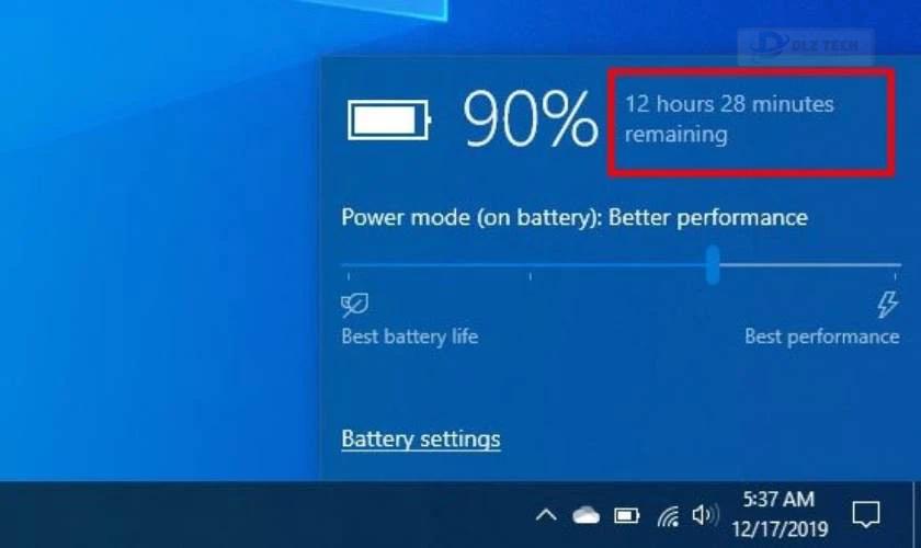 Cách để xem thời gian sạc đầy pin laptop