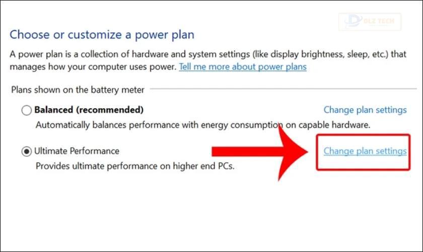 Chọn Change Plan Settings như hình