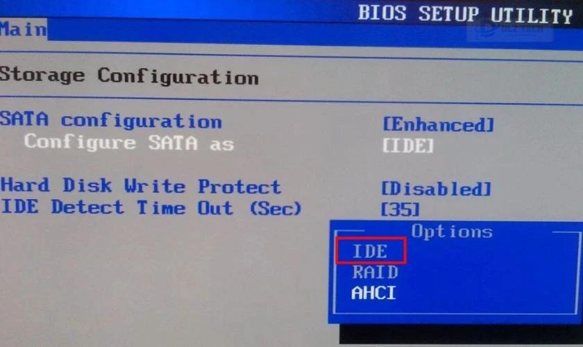 Chỉnh sửa IDE Compatibility Mode trong BIOS