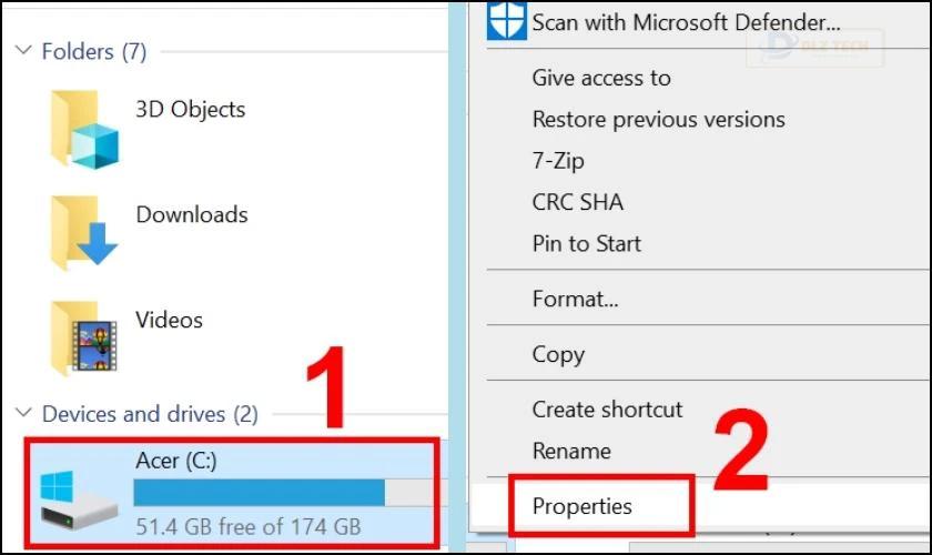 Dùng công cụ Disk Cleanup để khắc phục lỗi ổ cứng bị mất dung lượng