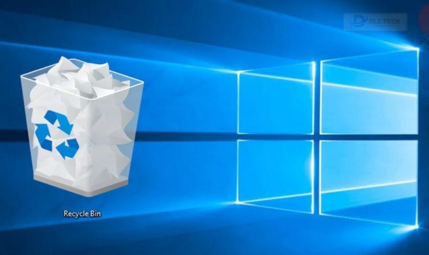 Thùng rác không được dọn dẹp khiến ổ cứng bị mất dung lượng
