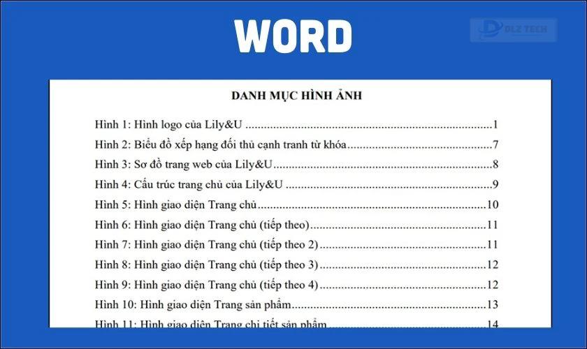 Chú ý khi chọn vị trí mục lục