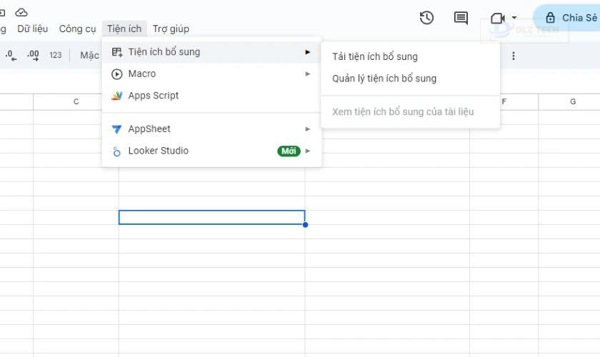 Cách Tạo QR Code trên Google Sheet bằng Tiện ích bổ sung