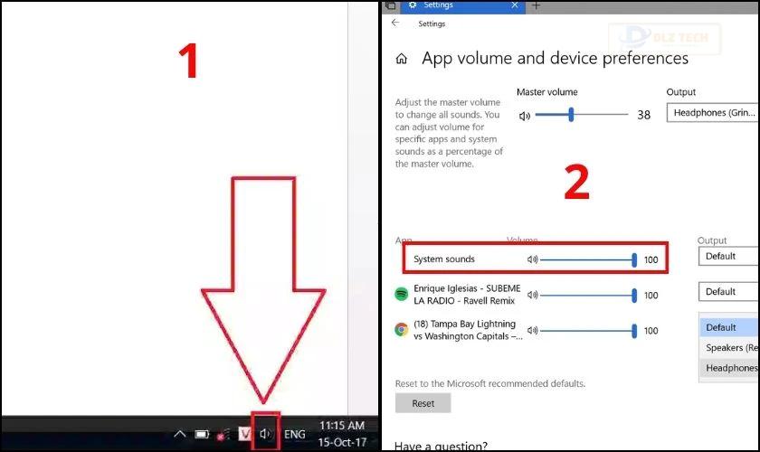 Cách tắt âm bàn phím laptop Win 10, 11 trên thanh Taskbar