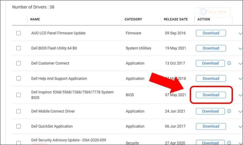Tải BIOS để cài đặt