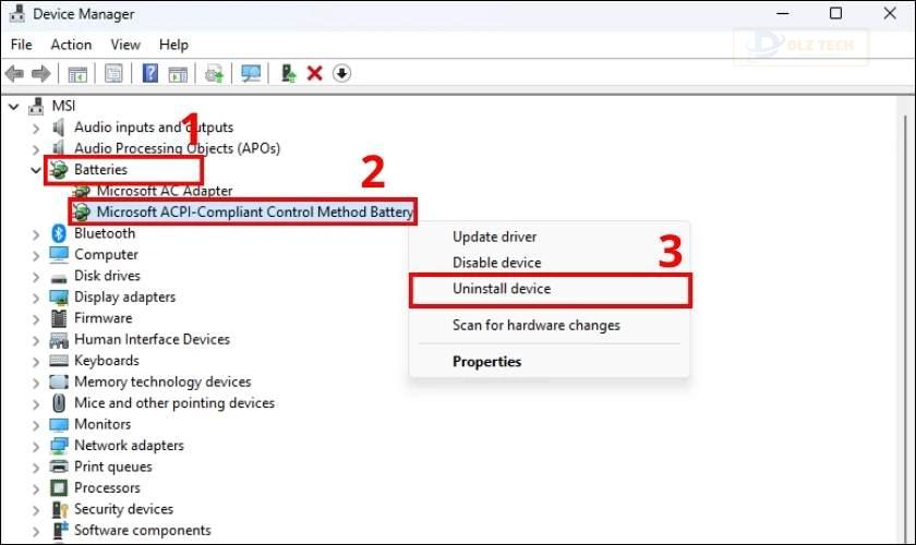 Gỡ driver ACPI