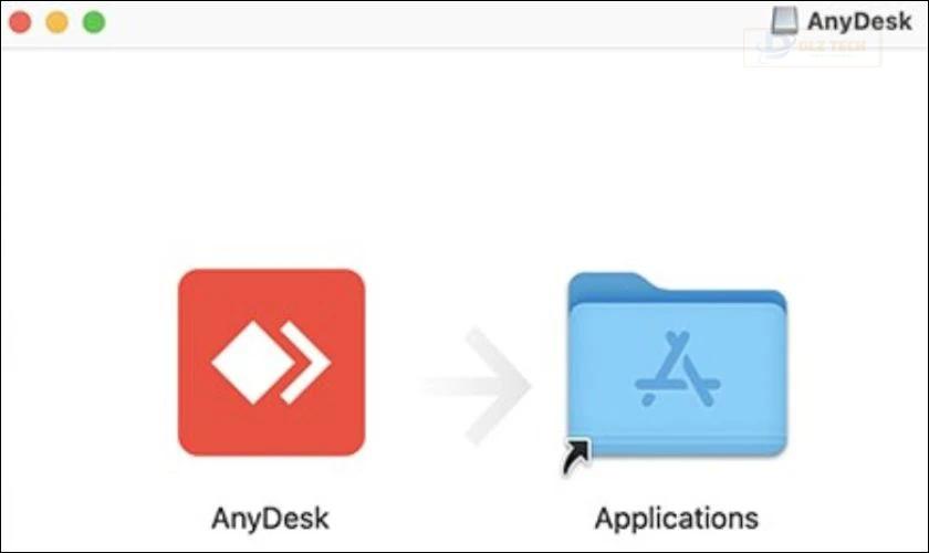Kéo biểu tượng AnyDesk vào thư mục Applications