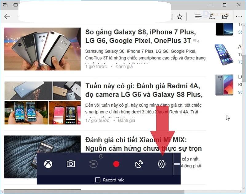 quay màn hình win 10 với gamebar