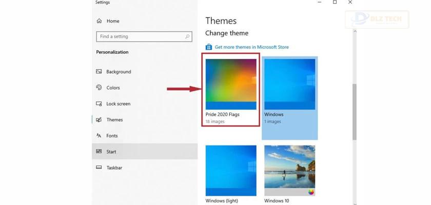 Cách đổi theme sau khi download về
