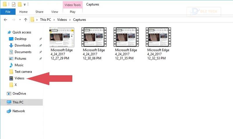 đoạn video này sẽ được lưu trữ tại Videos\Captures