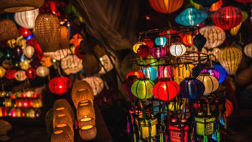 Đèn trung thu nhiều màu sắc đẹp