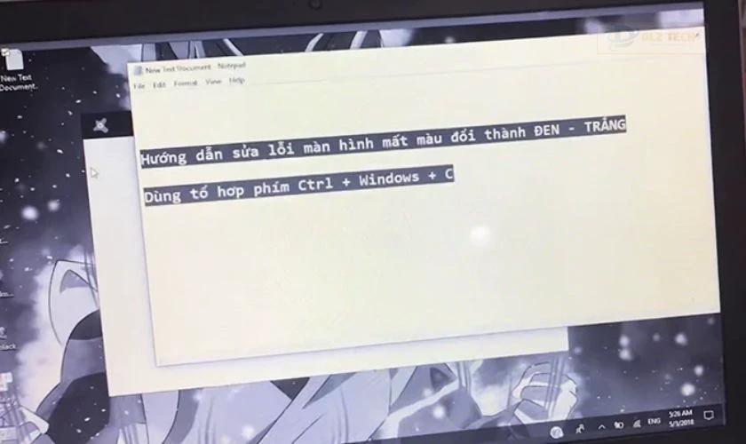 Lỗi màn hình laptop bị mất màu