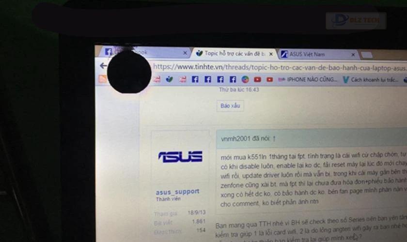 Lỗi màn hình laptop bị chảy mực