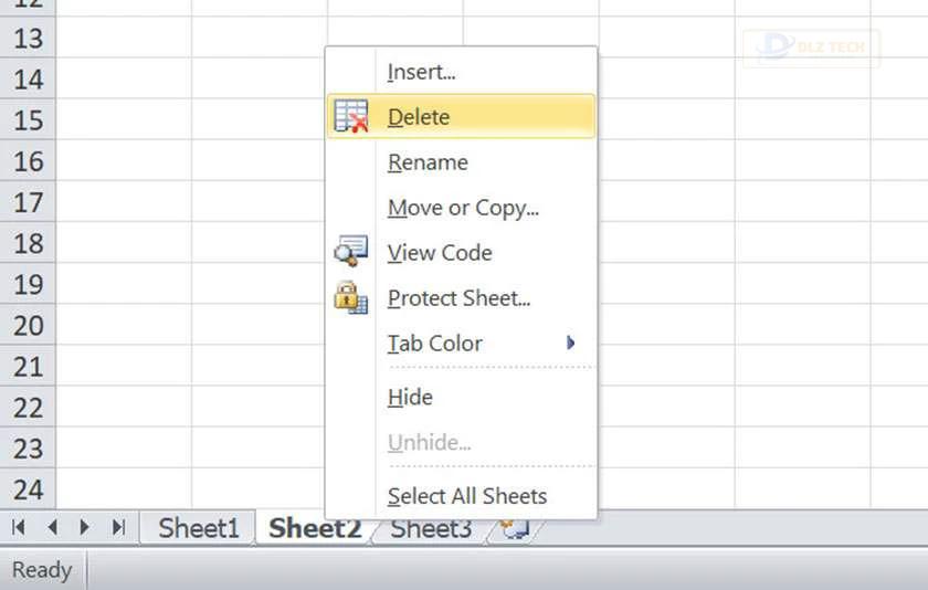 xóa Sheet