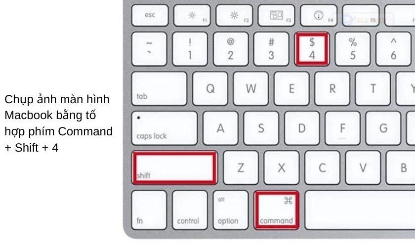 Hướng dẫn chụp màn hình bằng tổ hợp phím Command + Shift + 4