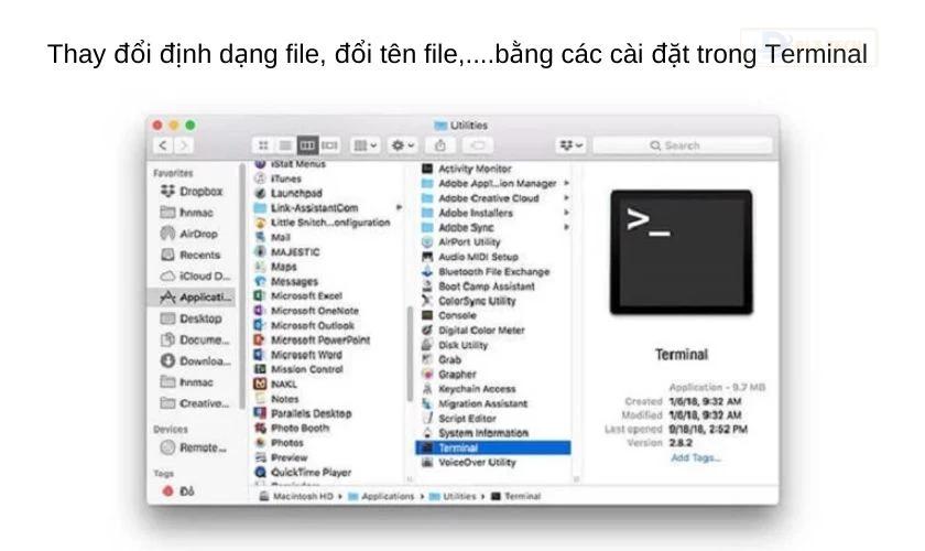 Thay đổi định dạng file