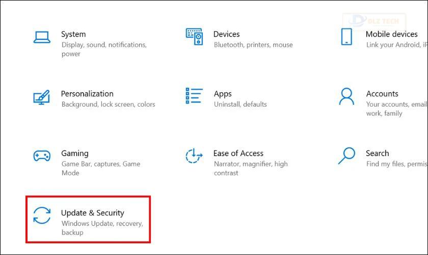 Nhấn tổ hợp phím Windows + I để mở Settings