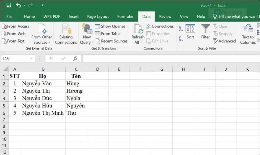 Hướng dẫn cách sắp xếp tên theo bảng chữ cái trong Excel