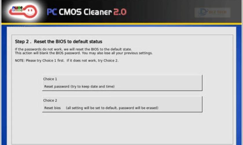 Thiết lập mật khẩu BIOS bằng PC CMOS Cleaner