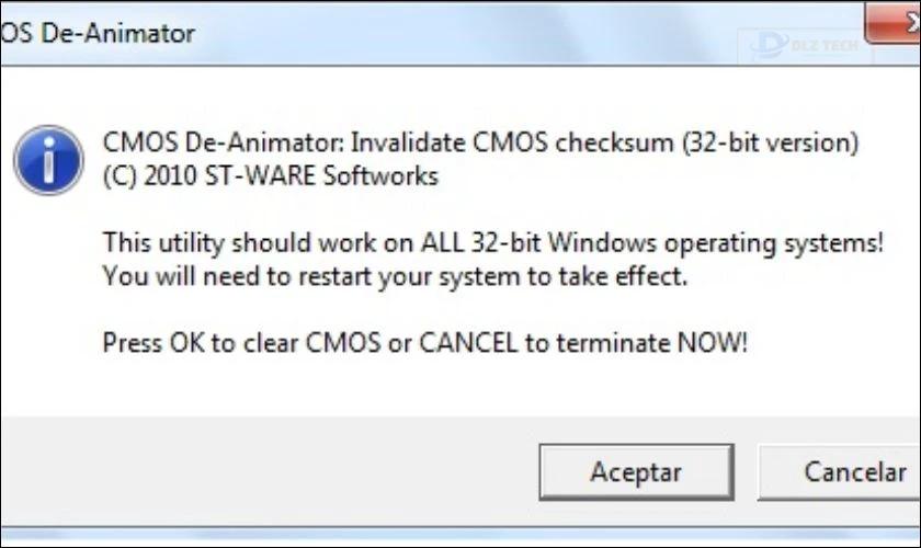 Dùng CMOS De-Animator