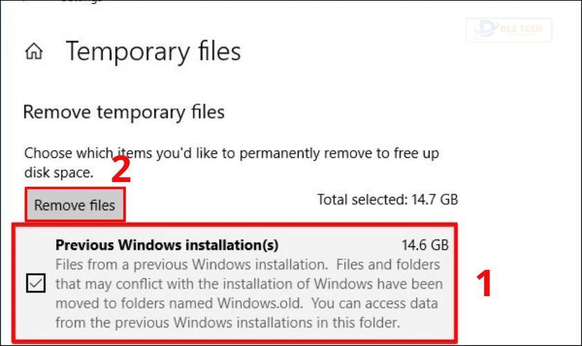 Xóa Windows.old Win 11, 10, 8 bằng tính năng Storage
