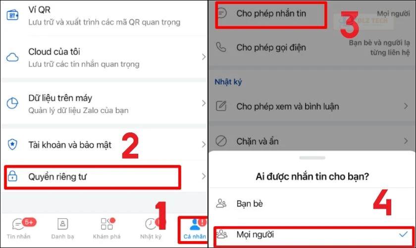 Tại sao không thể nhận thông báo từ người lạ trên Zalo?