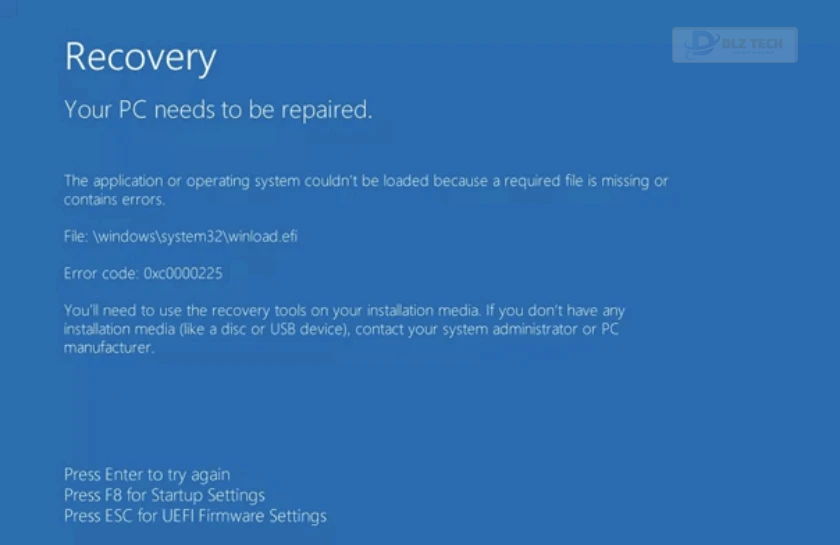 Winload exe missing là lỗi gì?