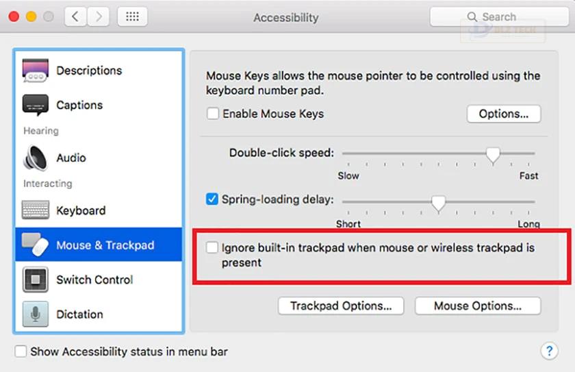 Với trường hợp Trackpad không phản hồi