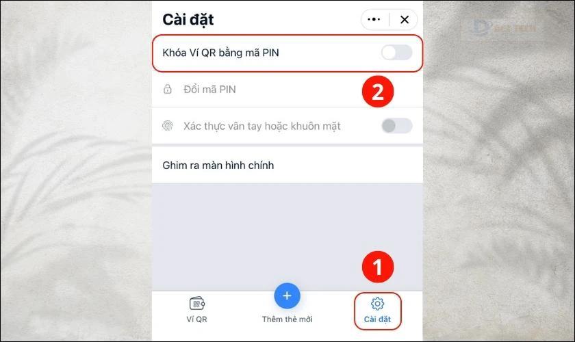 cài đặt ví