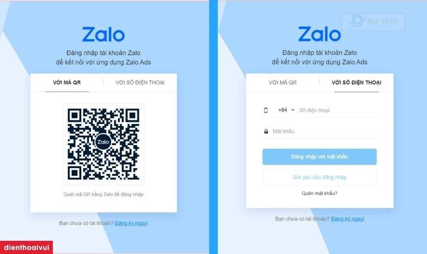 đăng nhập zalo ads