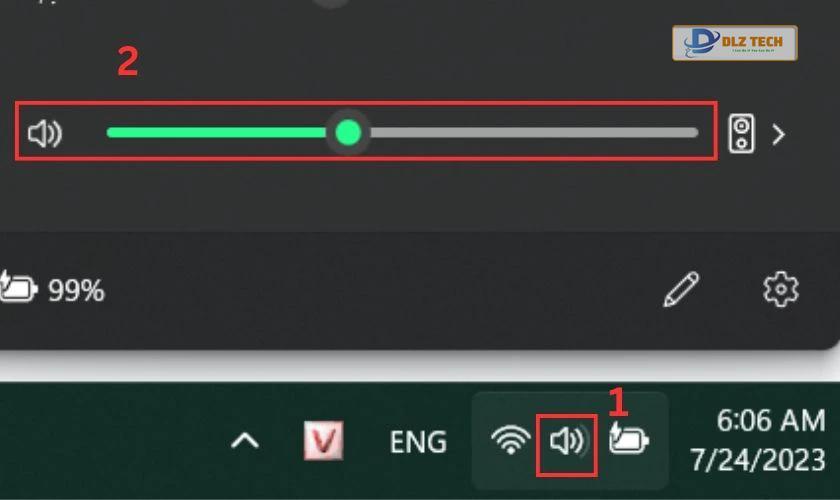 Kiểm tra Volume khi laptop chỉ nghe được headphone mà không nghe được loa ngoài