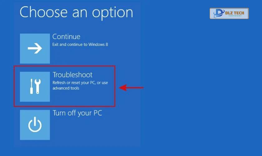 Chọn lệnh Troubleshooting/Computer recovery