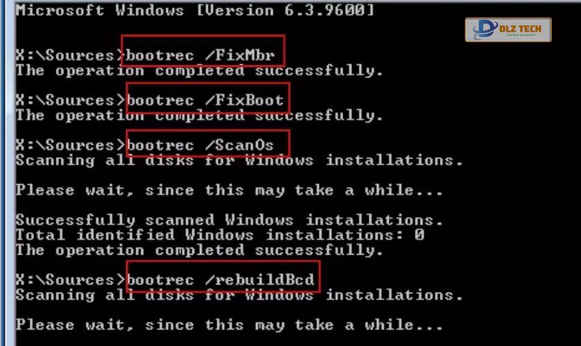 Khôi phục Master Boot Record khi laptop bị lỗi Invalid Partition Table