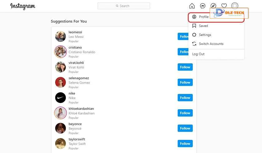 Cách khóa Instagram bằng máy tính