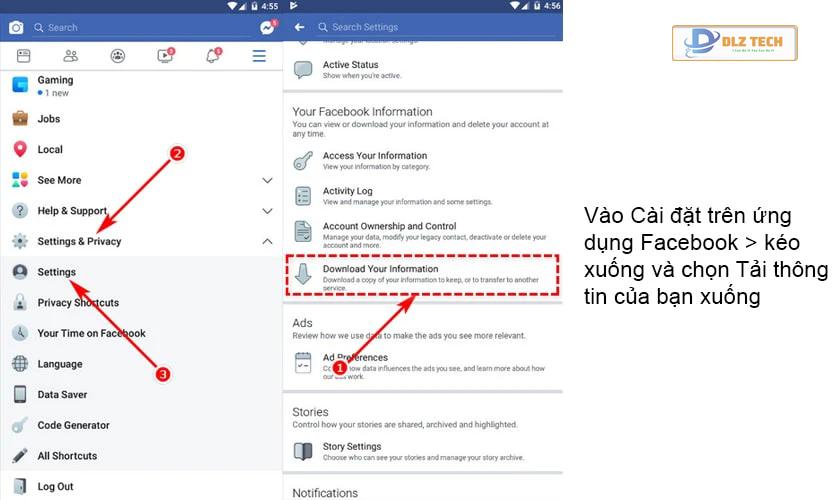 Hướng dẫn khôi phục bài viết đã xóa trên Facebook qua điện thoại Android