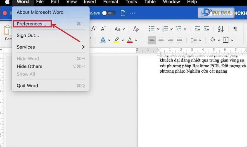 Cách kiểm tra lỗi chính tả trong Word trên Macbook