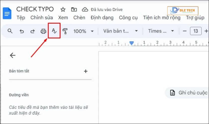 Kiểm tra chính tả và ngữ pháp trên Google Docs
