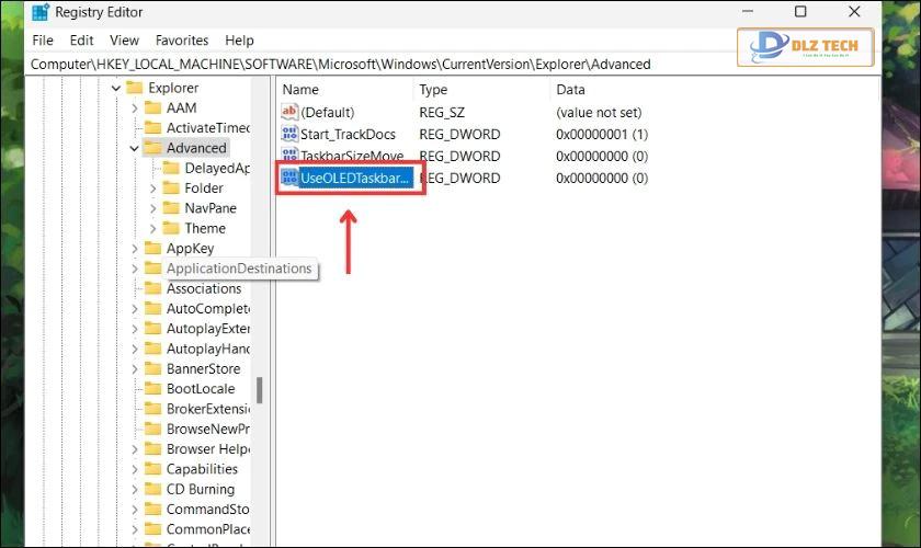 Đặt tên cho mục mới trong Registry