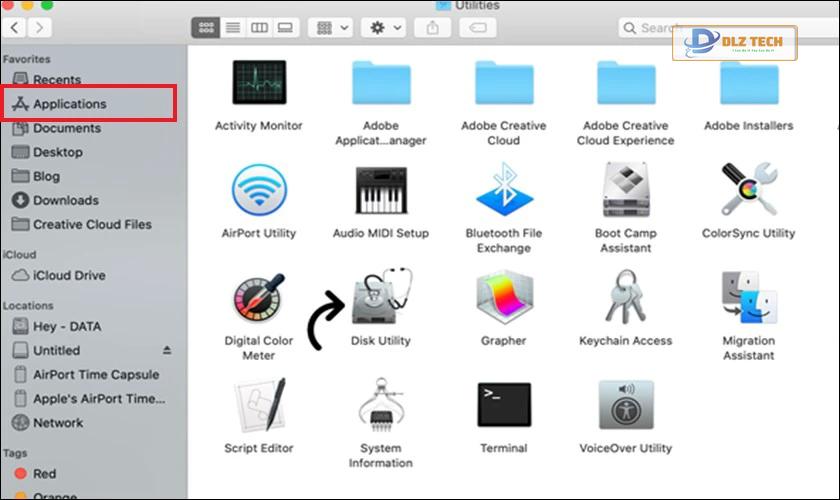 Sử dụng Disk Utility trên macOS