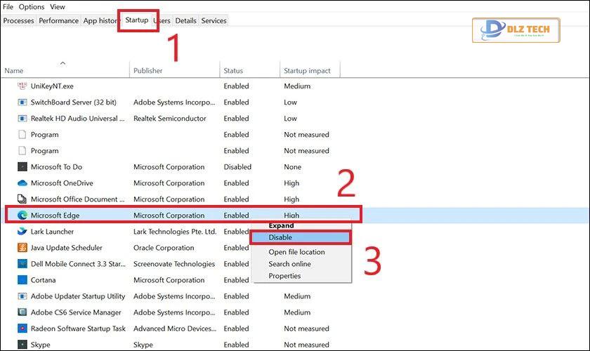 Tắt ứng dụng khởi động cùng Windows