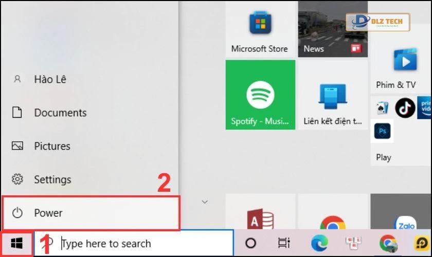Khởi động lại laptop