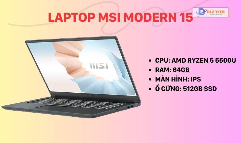 Laptop MSI Modern 15 A5M 238VN cho sinh viên du lịch